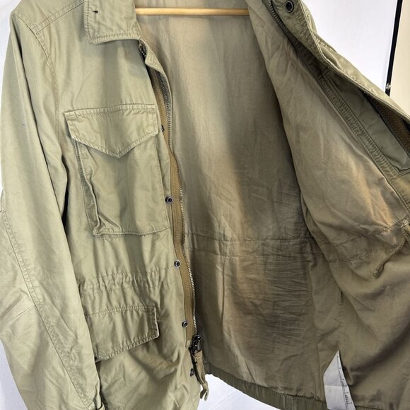 Abercrombie & Fitch Military Field Jacket Men’s M Olive Green 100% Cotton Y2K - Picture 6 of 8